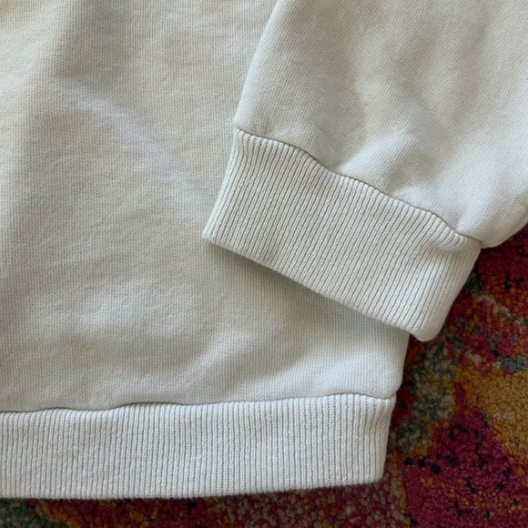 Nili Lotan | Women’s White Crewneck Logo Slightly Cropped Sweatshirt, size M - Picture 2 of 13